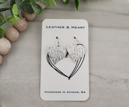 Hammered Heart Earrings