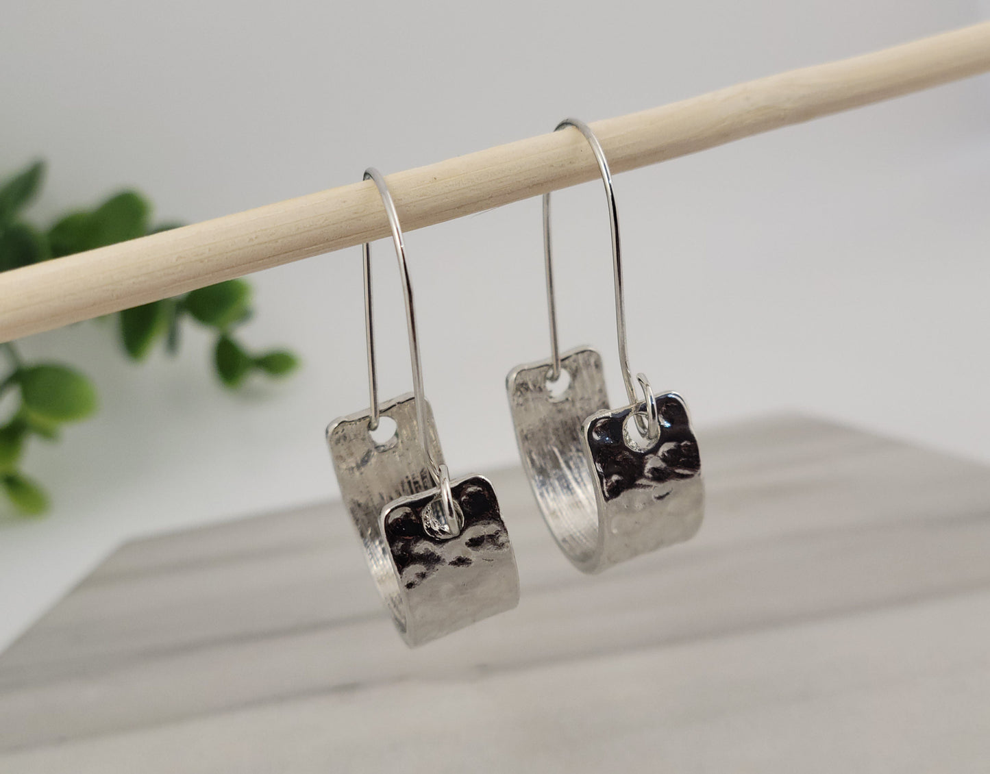 Silver Dangle and Drop Metal Earrings