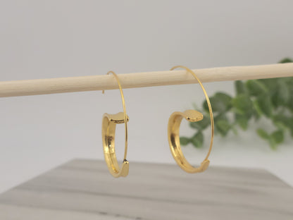 Gold Boho Geometric Hoop Earrings