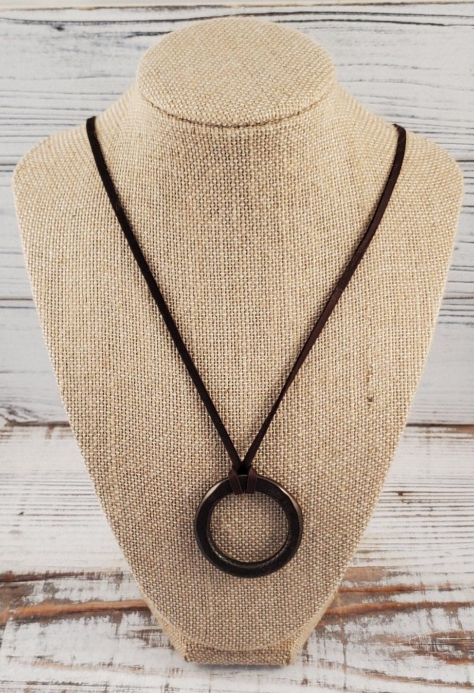 Antique BRASS CIRCLE Necklace