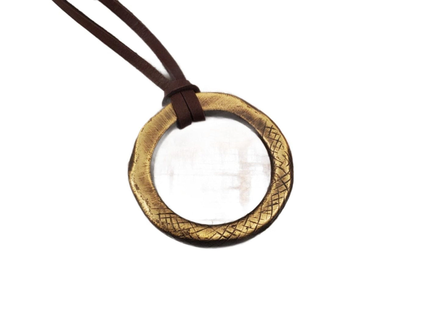 Antique BRASS CIRCLE Necklace